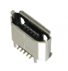 MICRO USB 2.0 съединител тип B; гнездов(receptacle); прав; SMD