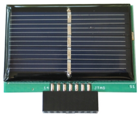 Solar panel battery charger with MSP430 JTAG connector