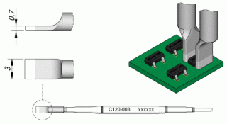 Cartridge 1200-003 for PA 1200 tweezers
