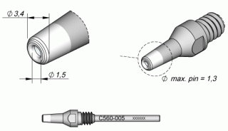 накрайник за разпояване d= 1.6mm за DRxx