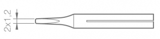 човка за поялник B-20D 2x1.2 mm