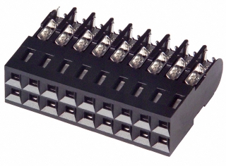 Wire-To-Board Connector, 2.54 mm, 18 Contacts, Receptacle, AMPMODU MT Series, IDC / IDT, 2 Rows