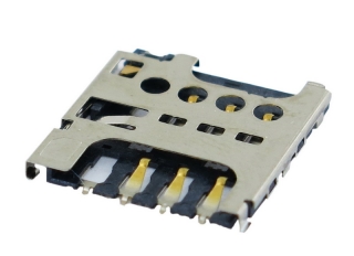 Държач за Micro SIM карта; Push-Pull; 6 pin