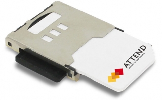 Държач за SIM карта+MicroSD; Stacked; Push-Push