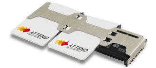 Държач за две SIM карти+MicroSD; Parallel; Push-Pull; Stand off 3.3mm