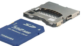 SD Card Socket; Push-Push; With Card Lock; SMD