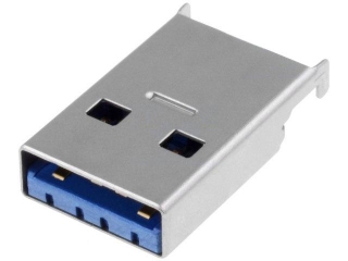 USB 3.0 Plug; A-type; Right Angle; SMD Middle Mount; Offset 2.65mm