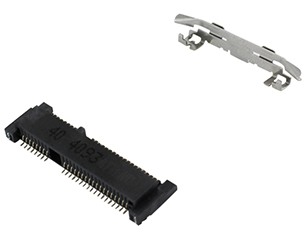 Mini PCI Express Socket; Top Mount; SMD; Stand off 4.0mm + Latch