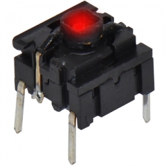 Pushbutton Switch;LED Illuminated Actuator;10x10mm;SPST/OFF-ON;3.5N;50mA/24VDC