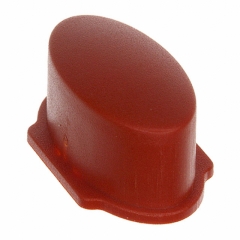 Cap Oval(Ellipse); 15.2x8.0mm; Red