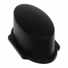 Cap Oval(Ellipse); 15.2x8.0mm; Black