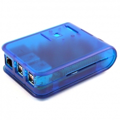 Raspberry Pi Model B+/ Pi 2 Model B/ Pi 3 Model B/ Pi 3 Model B+ Compatible Box; 98.54x69.49x29.6mm, Translucent Blue,ABS