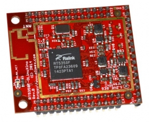 OPEN SOURCE HARDWARE EMBEDDED MIPS LINUX SINGLE BOARD COMPUTER WITH RT5350F SOC 2.4GHZ WIFI 801.11N 150MB X5 100MB ETHERNET PORTS