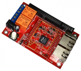 OPEN SOURCE HARDWARE EMBEDDED MIPS LINUX SINGLE BOARD COMPUTER WITH RT5350F SOC 2.4GHZ WIFI 801.11N 150MB X2 100MB ETHERNET PORTS RELAYS, BUTTON