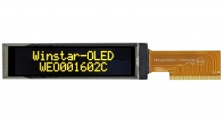Character OLED Display 16x2; White; CoG Type; 68.5 x 17.5 x 2.05 mm; SSD1311 Controller; Interface 6800, 8080, SPI,  I2C; 5.0V; -40 to +80°C