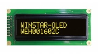 Character OLED Display 16x2 Yellow  85.0 x 36.0 x 10.0 mm, 5V  ||  DISCONTINUED