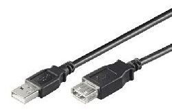 USB-A Male to USB-A Female cablе lenght 1.0 meter, Double Shielded