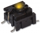 Pushbutton Switch;Y LED Illuminated Actuator;10x10mm;SPST/OFF-ON;2.0N;50mA/24VDC