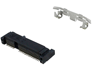 Mini PCI Express Socket; Top Mount; SMD; Stand off 5.6mm + Latch