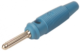 Banana plug 4mm, 16A, 60VDC, blue, for cable up to 1.5mm?