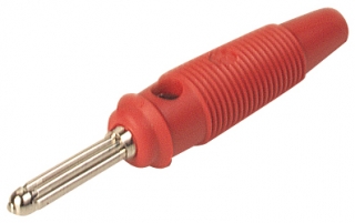 Banana plug 4mm, 30A, 60VDC, red, for cable up to 2.5mm?