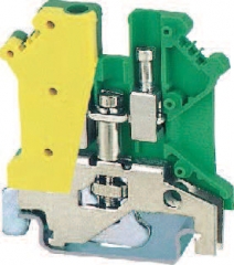 DIN rail terminal block 0.2…4mm2 for TS35x15, TS35x7.5, yellow-green