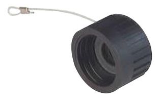 Dust Cap / Cover, Black, Protection Cap, for use with HIRSCHMANN Panel Mount Connectors, with internal thread