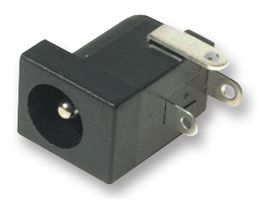 DC Power Connector, Jack, 5 A, 12V, 2.1 mm, Horizontal TH PCB mounting