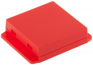 Plastic Enclosure 80X80.6X23.5mm  Red ABS