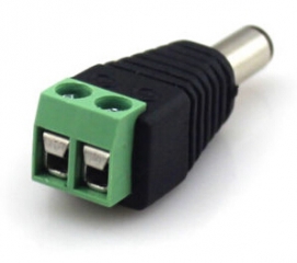 DC Plug 5.5x2.1mm, receptacle with terminals