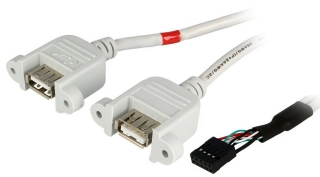 Adapter from 2x5pin Female Header to 2xUSB