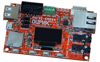 PIC32-EMZ64 is a development board with PIC32MZ2048EFH064