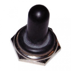 Switch Sealing Boot; Full Toggle; Neoprene, Black; Hex Nut ?12mm Nickel Plated; For 600H, 660, 1000, 1500, 3600 Series