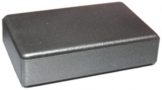 UNIVERSAL RECTANGULAR BOX IN BLACK ABS (RAL 9005), 90x58x22