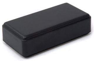 UNIVERSAL RECTANGULAR BOX IN BLACK ABS (RAL 9005), 79x40x20