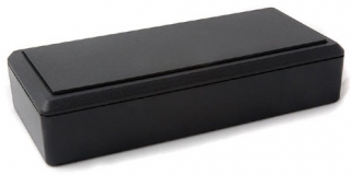 UNIVERSAL RECTANGULAR BOX IN BLACK ABS (RAL 9005), 131x60x28