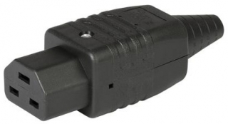 IEC Connector C21; Plug Female; Cable Mount/Rewireable; Straight; 16A/250VAC; For very hot conditions - Pin temperature 155°