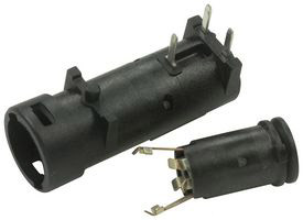 Fuse holder 5 x 20 mm, Shock-Safe; Slotted Cap; PCB Mount; Horizontal; IEC 60335-1; IP40