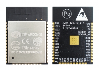 Wi-Fi 2.4GHz, 802.11 b/g/n + Bluetooth LE v4.2 Module; ESP-D0WDQ6, 32Mbits SPI flash, UART Mode; 2.7-3.6VDC; 18x25.5x3.1mm