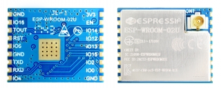 Wi-Fi Module; 2.4GHz, 802.11 b/g/n; ESP8266EX with 2MB(16Mbits) SPI flash; UART Mode; 2.7-3.6VDC; 18x14.3x3.2mm; U.FL Antenna Connector