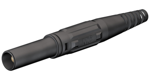 Insulated banana plug 4mm, 32A / 600V ( CAT III ), 1000V ( CAT || ), Black, screw connection