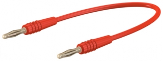 Banana plug to banana plug 2mm cable, 10A, 60VDC, 60cm, red