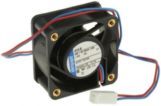DC axial compact fan, 24VDC, 40x40x20mm, 1.7W max , 13.5m3/h, 8100RPM