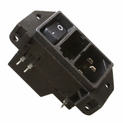 Power Entry Module 10A/250VAC; IEC C14 acc. to IEC 60320-1+2-pole Line Switch+ 2-pole Fuseholder(to be ordered separately); PCB/Panel Mount