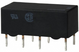 General Purpose Relay, G6A Series, LowPower, Latching, Single Coil, 5VDC, 20mA, DPDT, 250VAC, 2.0A, PCB 