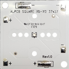SQUARE AL PAD 37x37mm. with CREE XQE HD series LED, RED, max 700mA