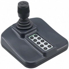 3 axis Hall Effect Joystick for PTZ Control (pan / tilt / zoom); Programmable pushbutton switches; USB 2.0 HID compliant; Black