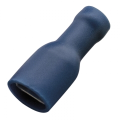 Socket sleeves (female), PVC fully-insulated, 6.3x0.8mm, 1.5-2.5mm2, Blue