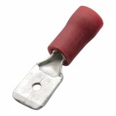 Flat terminals, PVC insulated, 4.8x0.8mm, 0.5-1.0mm2, Red