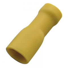 Socket sleeves (female), Nylon fully-insulated, 6.8x0.8mm, 4.0-6.0mm2, Yellow